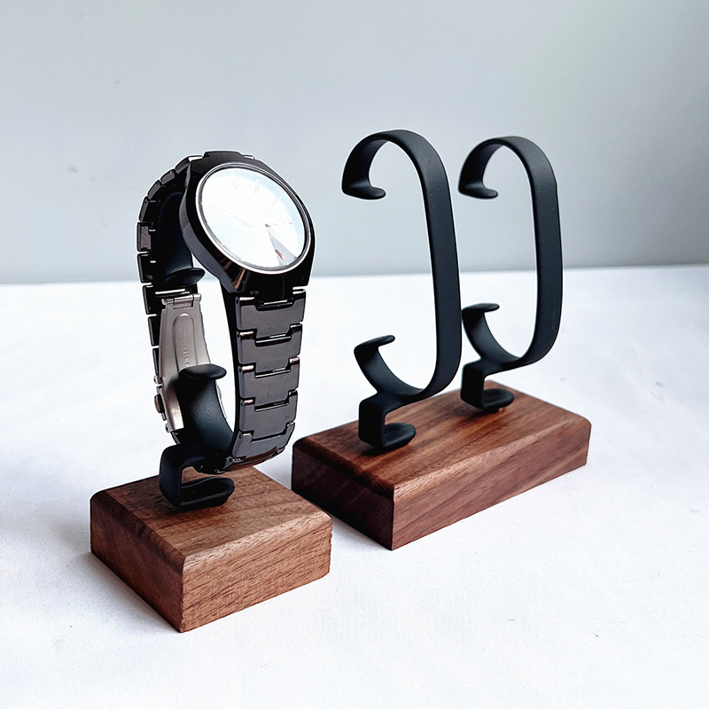 Jewelry And Watches Inc - C-förmiger Uhrenhalter aus Holz, Schmuckständer aus