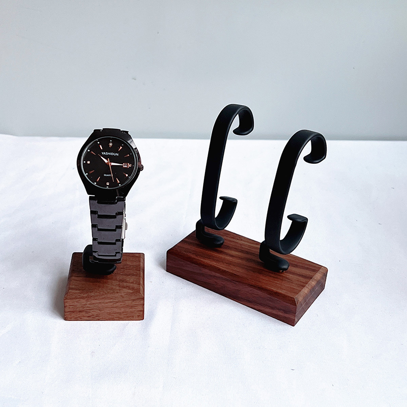 Jewelry And Watches Inc - C-förmiger Uhrenhalter aus Holz, Schmuck-Organizer, Ausstellungsständer