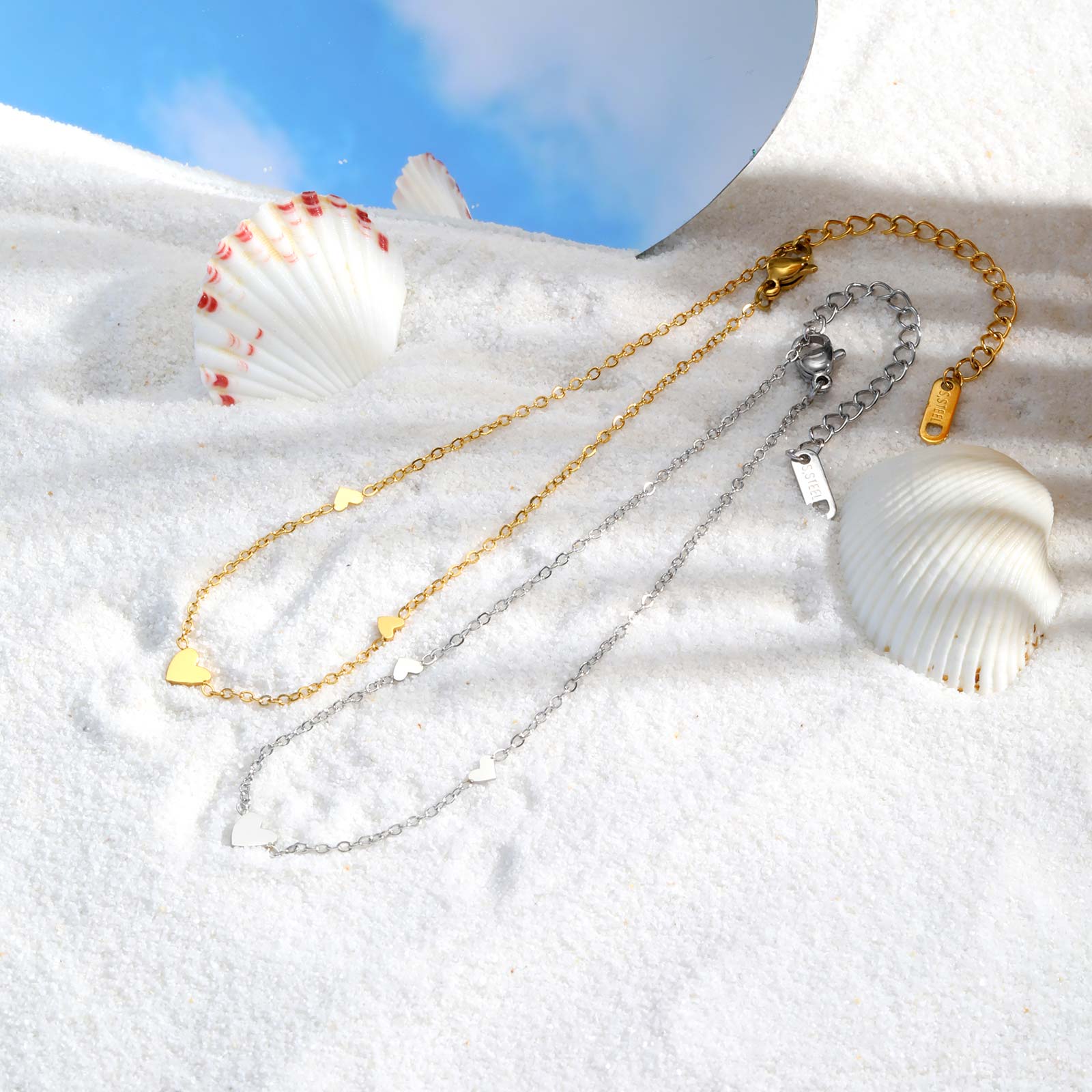 Herz-Fußkettchen aus Edelstahl – Jc Jewelry & Watches Photos Bewertung und Preis