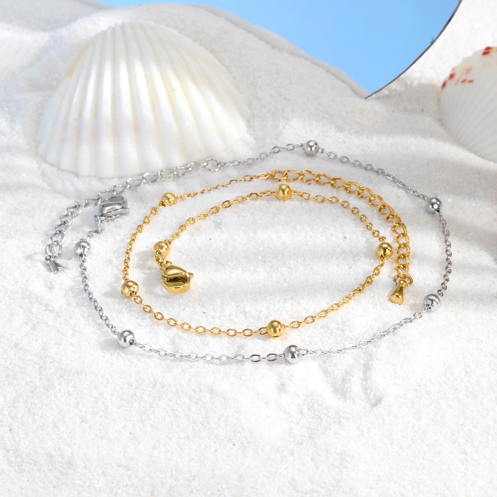 Edelstahl-Fußkettchen mit Perl – Jc Jewelry & Watches Photos Bewertung und Preis